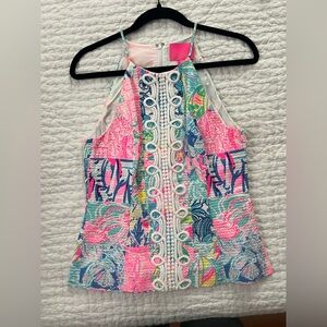 Lilly Pulitzer Patchwork Dress Top